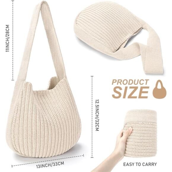 Crochet Bag, Hippie Knit Bag - Picture 9 of 14